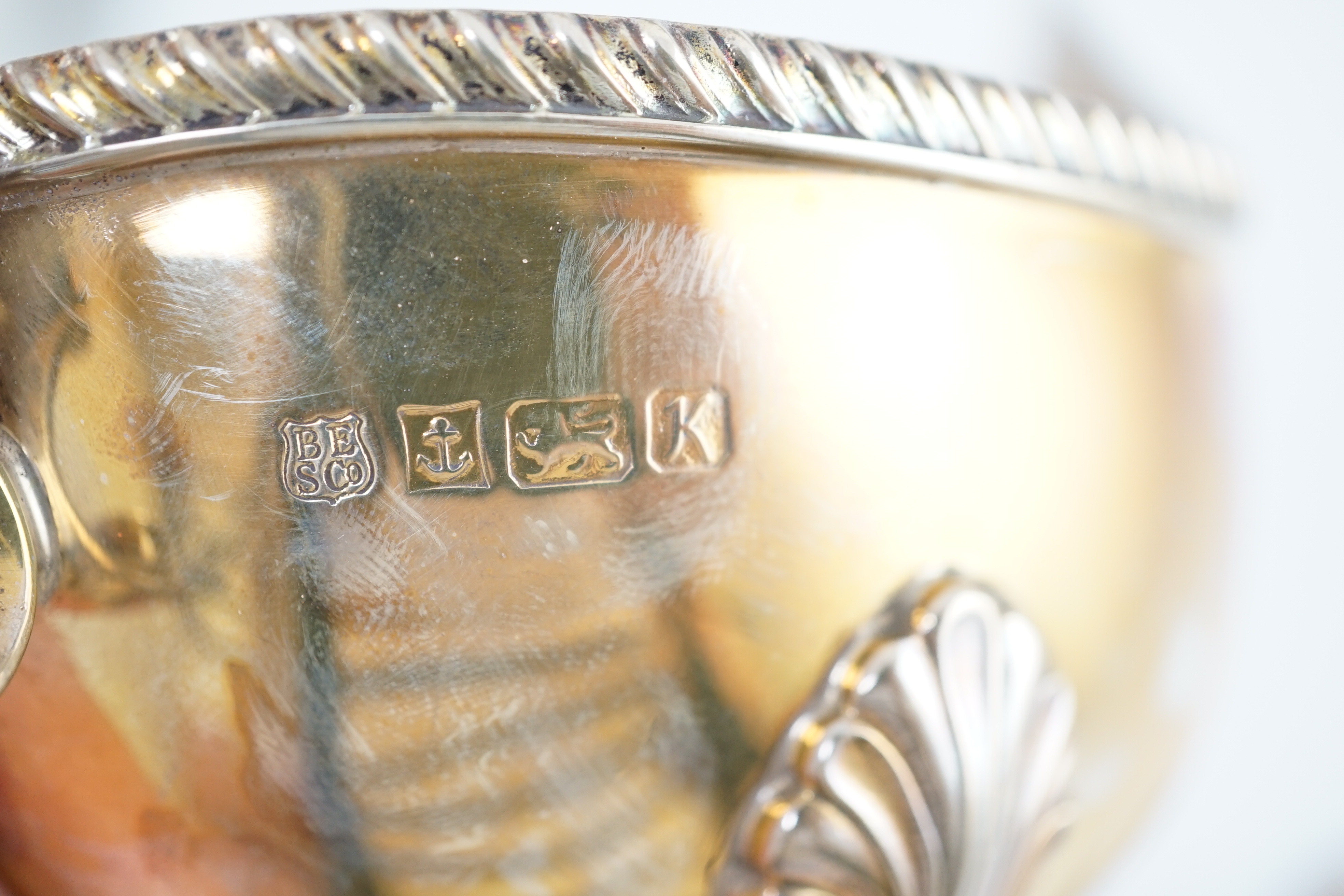 A pair of Elizabeth II silver sauce boats, by Barker Brothers Silver Ltd